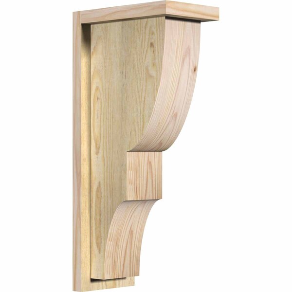 Ekena Millwork Ridgewood Rough Sawn Corbel w/Backplate, Douglas Fir, 6"W x 10"D x 22"H COR06X10X22RID01RDF - main